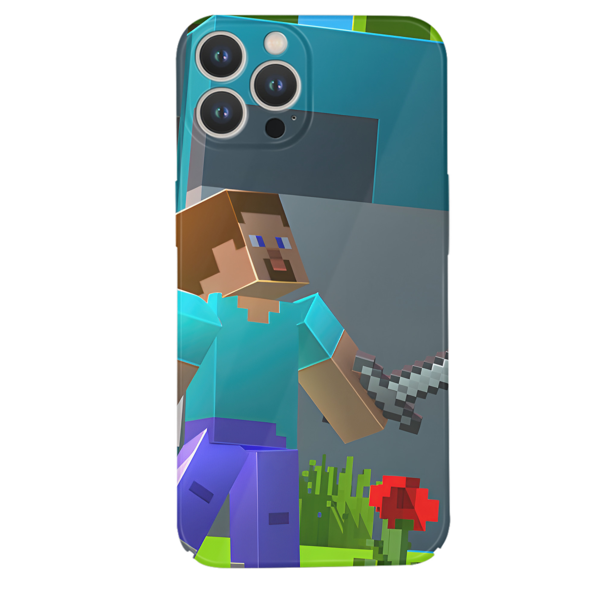 （画像用） マインクラフト ブロックの世界 Minecraft MC Block world 【iPhone 14シリーズ対応】ハードケース